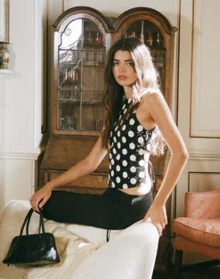 Felicita Top in Polka Sequin Monochrome