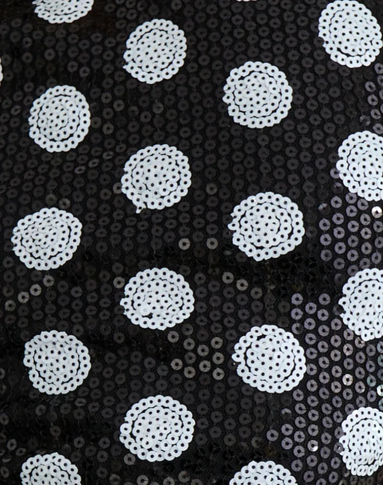Felicita Top in Polka Sequin Monochrome