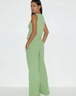 Ganita Vest in Linen Minty Green