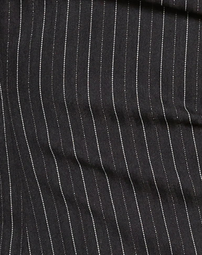 Ganta Slim Trouser in Pinstripe Black