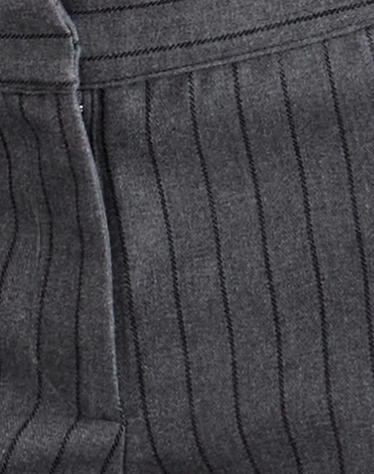 Ganta Slim Trouser in Pinstripe Charcoal