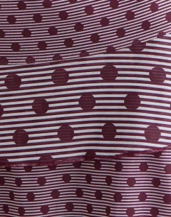 Gayani Ruffle Skirt in Stripe Polka Plum