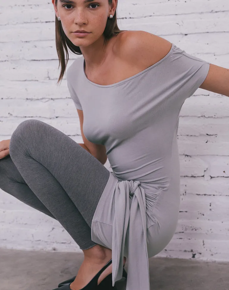 Genya Mini Dress in Lilac Grey