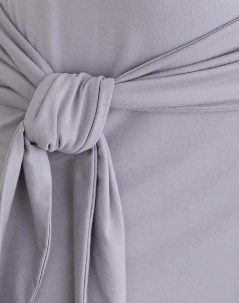Genya Mini Dress in Lilac Grey