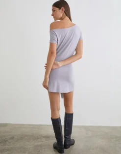Genya Mini Dress in Lilac Grey