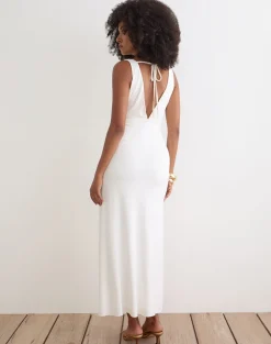 Georgina Maxi Dress in Cupro Off White
