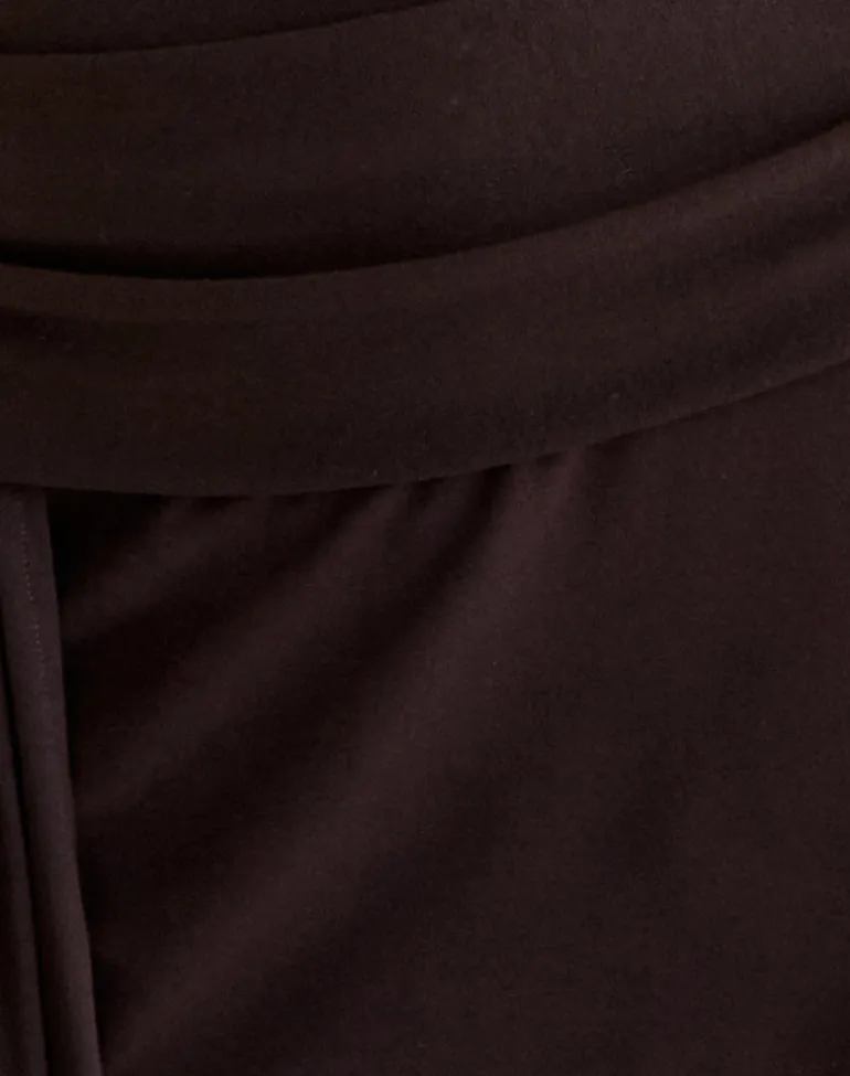 Ginny Mini Dress in Chocolate Brown