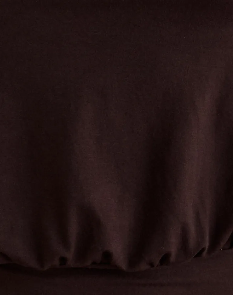 Giunea Knot Halter Top in Bitter Chocolate