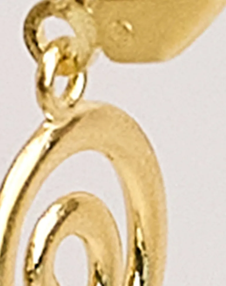 Gold Plated Small Swirl Earrings