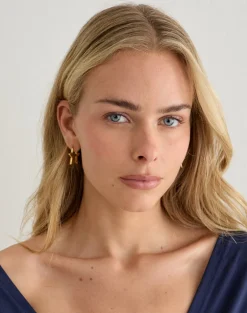 Gold Plated Star Hoop Earrings