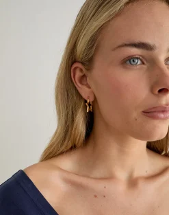 Gold Plated Star Hoop Earrings