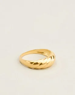 Gold Plated Textured Ring
