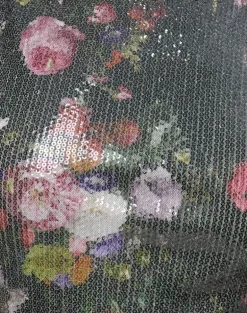 Hala Vest Top in Sequin Vintage Flower