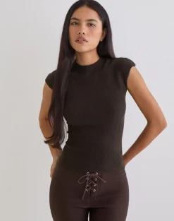 Hanuva Top in Knit Chocolate Brown
