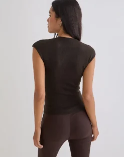 Hanuva Top in Knit Chocolate Brown