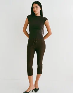 Hanuva Top in Knit Chocolate Brown