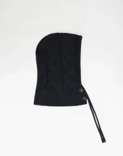 Hood Hat in Knit Black