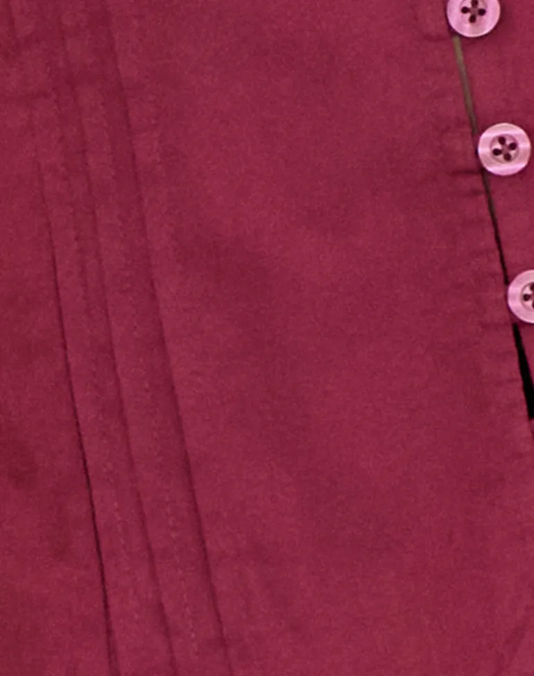 Ilias Corset Top in Poplin Burgundy