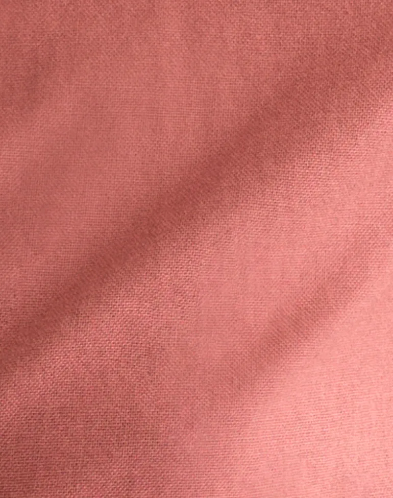 Izah Keyhole Bolero Top in Linen Tuscan Red