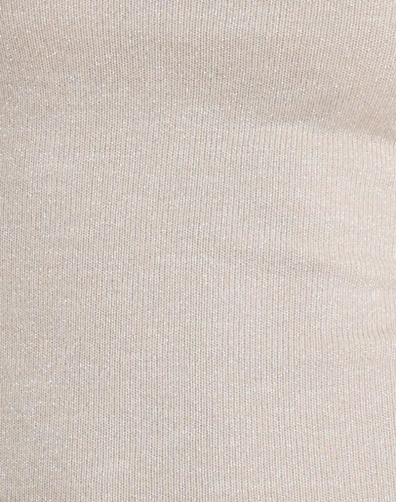 Jalari Eyelet Cami Top in Knit Oatmeal