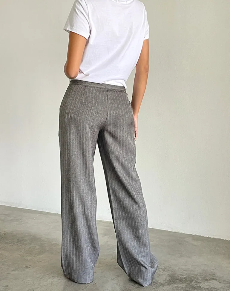Jaliba Smart Trouser in Grey Pinstripe Tailoring
