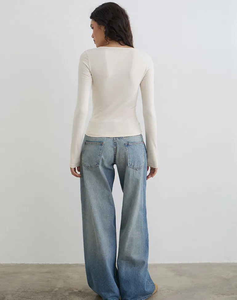 Janana Long Sleeve Top in Cotton Tofu