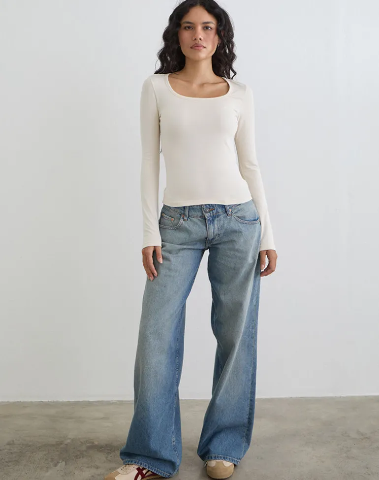 Janana Long Sleeve Top in Cotton Tofu