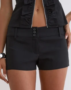 Janei Hot Pants in Tailoring Black