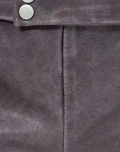 Jarli Hot Pants in Distressed PU Washed Plum