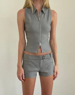 Jarli Hot Pants in Stretch Tailoring Grey