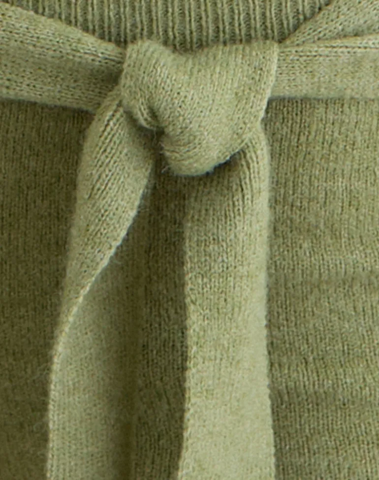 Jarona Hot Pant with Tie Belt in Knit Olive