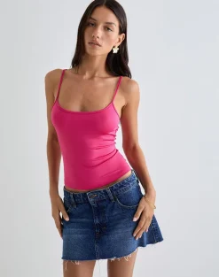 Jasila Vest Top in Hot Pink