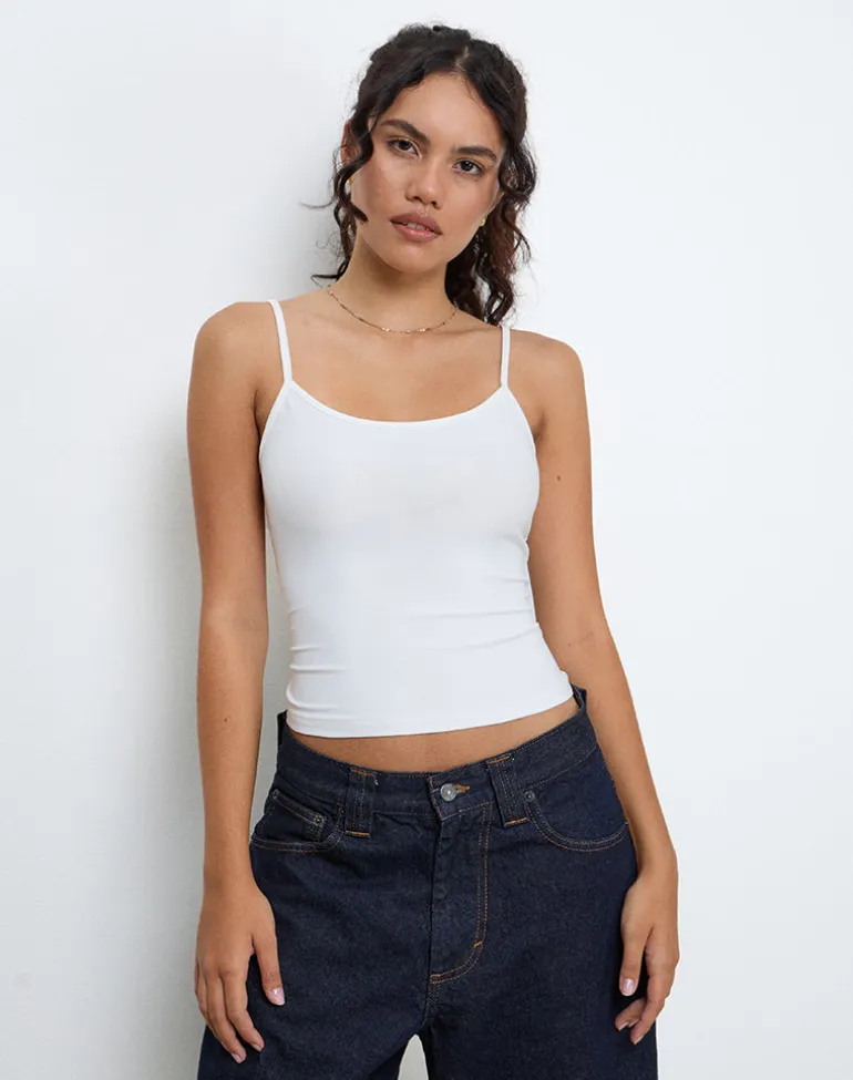 Jasila Vest Top in White