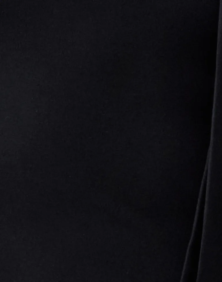 Jayahe One Sleeve Top in Rayon Jersey Black