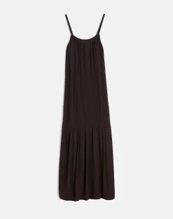 Jenesis Maxi Dress in Crinkle Bitter Chocolate
