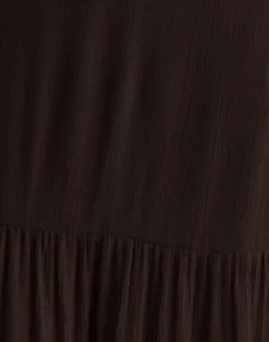 Jenesis Maxi Dress in Crinkle Bitter Chocolate