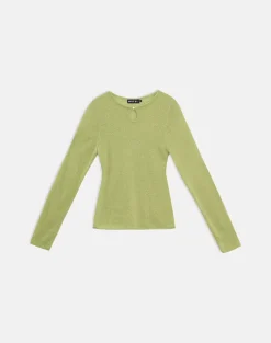 Jenya Long Sleeve Top in Knit Sage