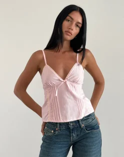 Jepuni Cami Top in Light Pink Poplin