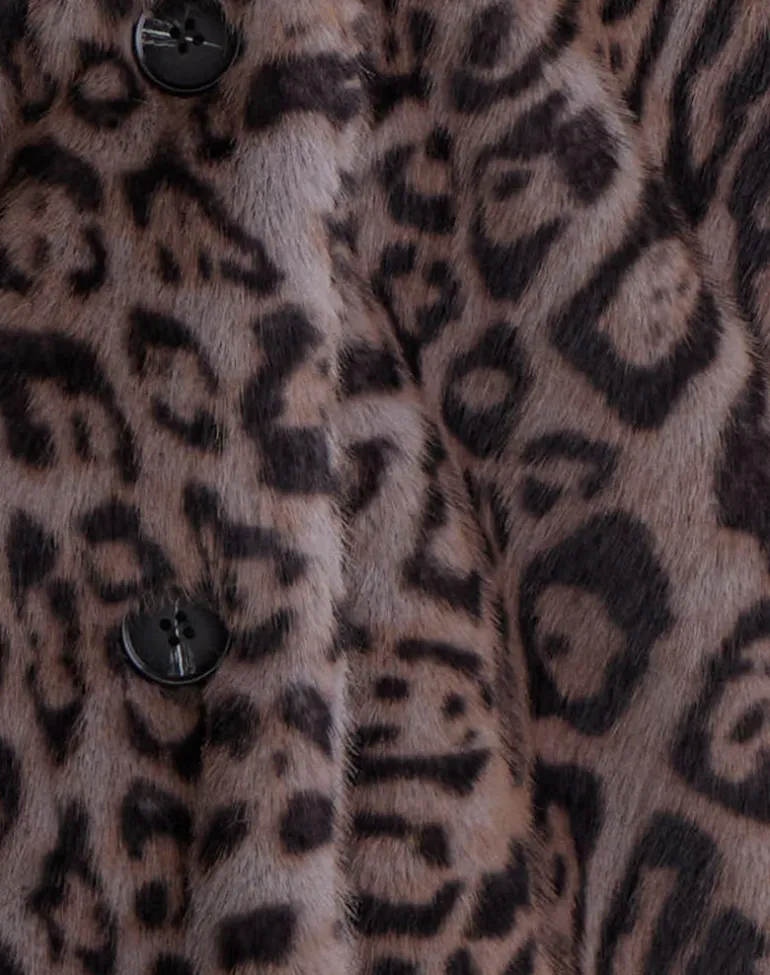 Joji Jacket in Warm Grey Leopard