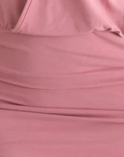 Jolicia Halterneck Mini Dress in Cupro Pink