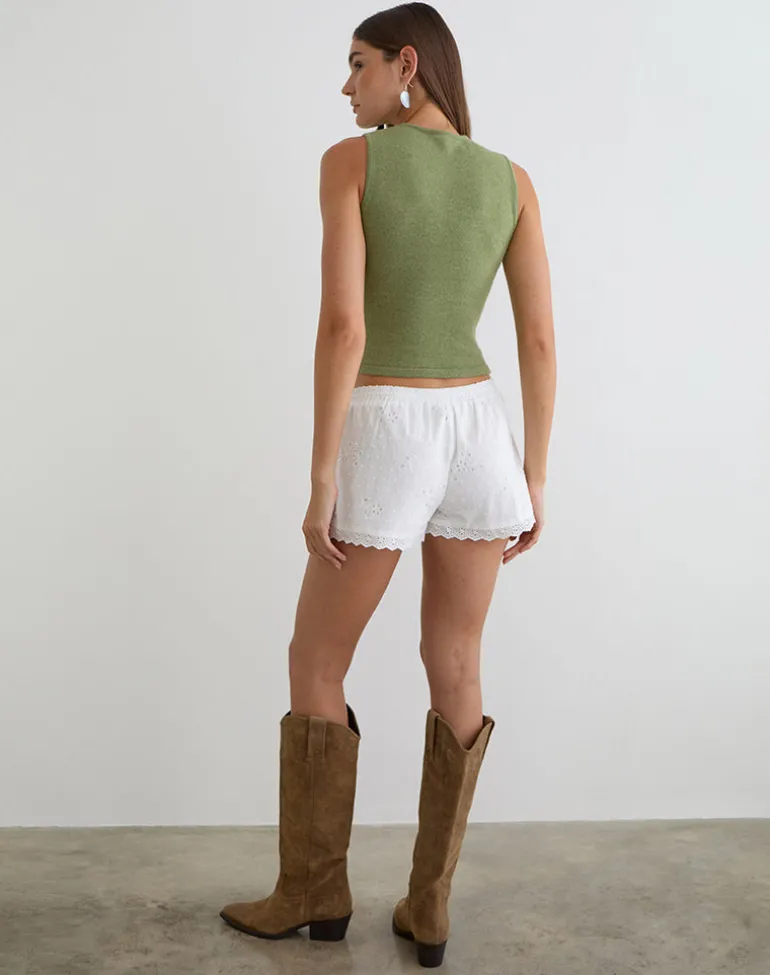Judy Boxer Short in Broderie White