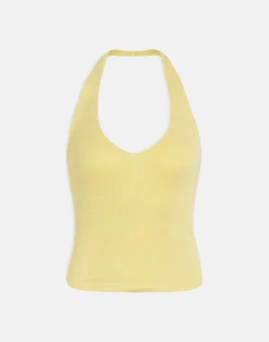 Jules Top in Shimmer Knit Yellow