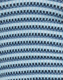 Jules Top in Tonal Stripe Blue Textured Rib