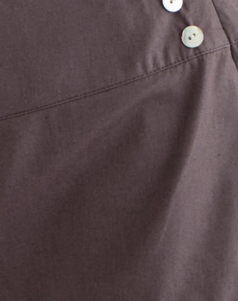 Kael Mini Skirt in Poplin Peppercorn