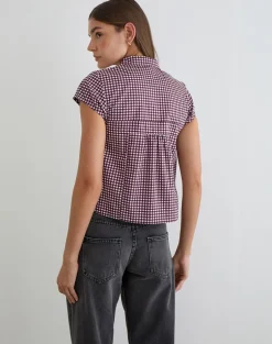 Kaelus Shirt in Mini Gingham Wine