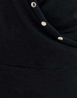 Kalei Cami Top in Rayon Jersey Black with Studs