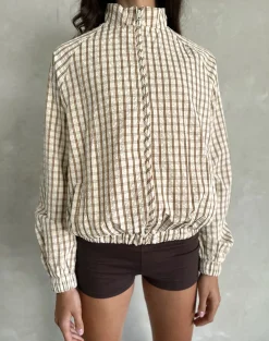 Kalle Shell Jacket in Brown Check