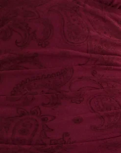 Kamau Dress in Flock Compact Paisley Wine