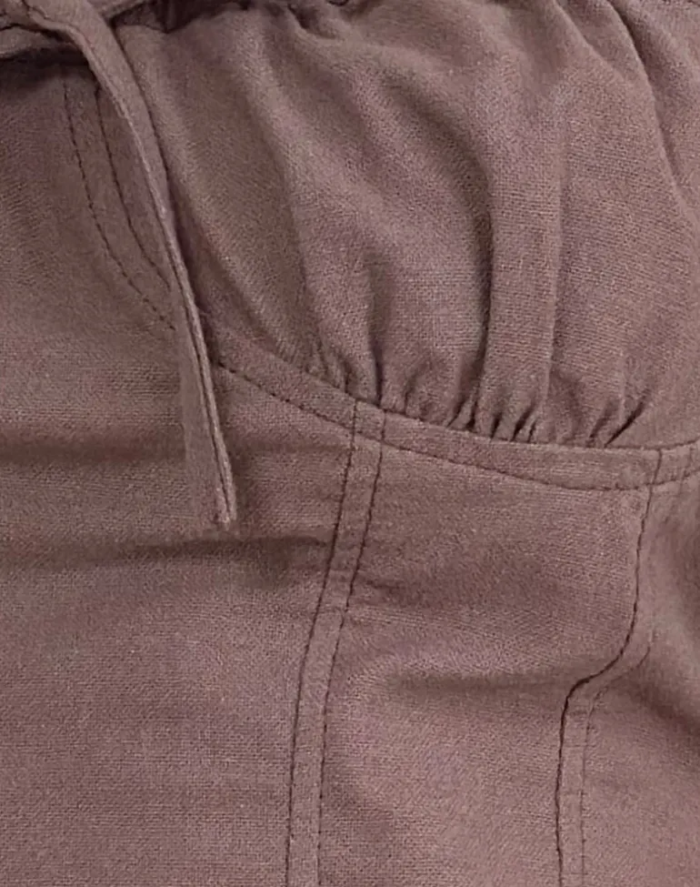 Kamden Cami Top in Linen Deep Taupe