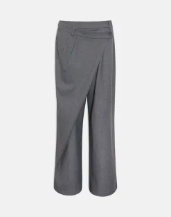 Kanna Asymmetric Trouser in Tailoring Charcoal